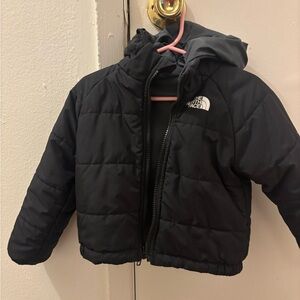 The North Face Kids Black and Gray Puffer Jacket